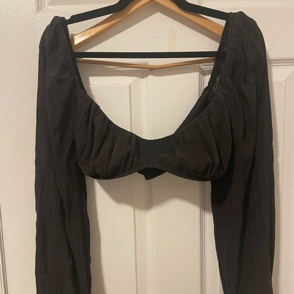 emory park Tops - Black Bra Crop Top